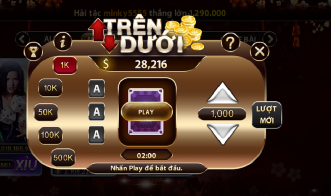 Cơ hội trúng thưởng tại sảnh mini game Nhất Vip cao